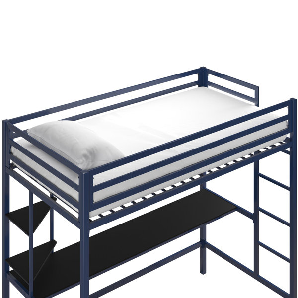 Novogratz Maxwell Metal Loft Bed with BuiltinDesk by Novogratz & Reviews Wayfair